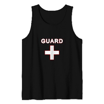 Discover Lifeguard Cross Sign Tank Tops