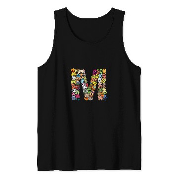 Discover Letter M Monsters Alphabet Name Initial Cute Monogrammed Tank Tops