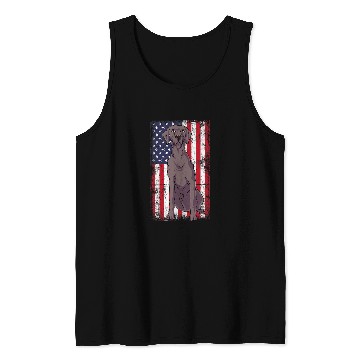 Discover Weimaraner USA Flag Tank Tops