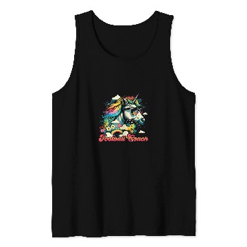 Discover Rainbow Unicorns Football Coachs Coaching Tank Tops