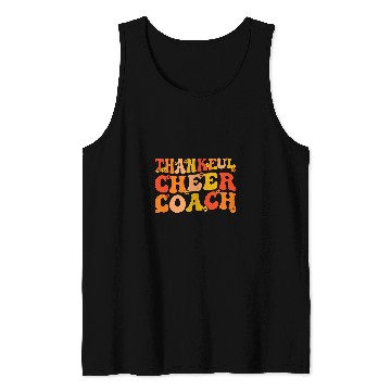 Discover Thankful Cheer Coachs Thanksgiving Cheerleading Coach Tank Tops