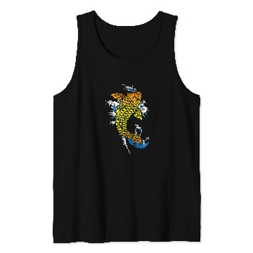 Discover Koi Fish Waves Japan Japanese Art Tank Tops