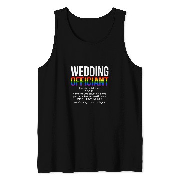 Discover Wedding Officiant Definition LGBT Officiant Tank Tops