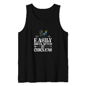 Discover Poultry Farmer Farm Chicken Easily Distracted By Chickens Tank Tops