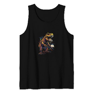 Discover T Rexs Playing Baseball Funny Dinosaur Baseball Player Coachs 1 Tank Tops