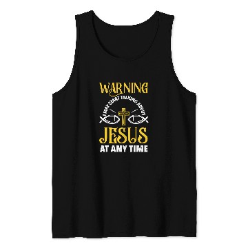 Discover Warning I May Start Talking About Jesus Funny Pastor Tank Tops