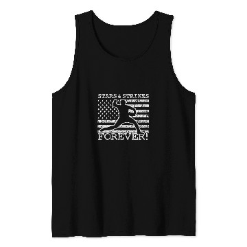 Discover Stars and Strikes Forever Baseball Pitcher American Flag Tank Tops