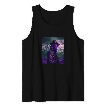 Discover Purple Violet Plague Doctor Standing On Mountain Cool Art Tank Tops