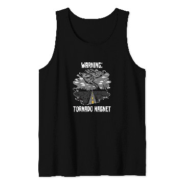 Discover Warning Tornado Magnet Meteorologist Tornado Chaser Tank Tops
