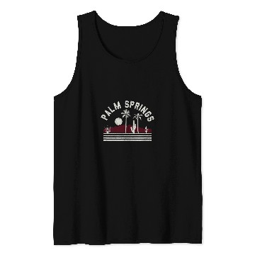 Discover Palm Springs Landscape Silhouette 1 Tank Tops