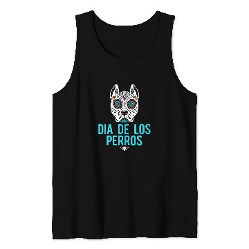Discover Pitbull Sugar Skull Mexican Dog Dia De Los Muertos Halloween 2 Tank Tops