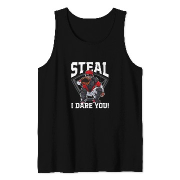 Discover Steal I Dare You Baseball Catcher Baseball Player 3 Tank Tops