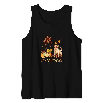 Discover Labrador Retriever Fall Autumn Leaf Maple Tree Thanksgiving Tank Tops