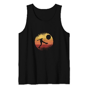 Discover Kickball Player vintages Sunset Art Tank Tops