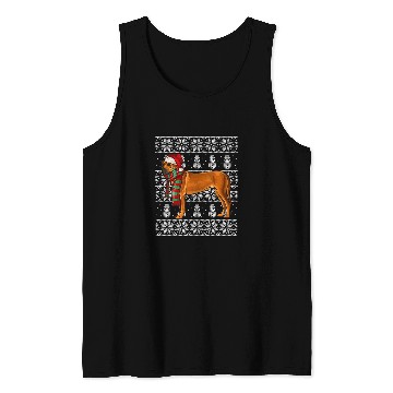 Discover Santa Hat xmass Rhodesian Ridgeback Ugly Christmas 1 Tank Tops