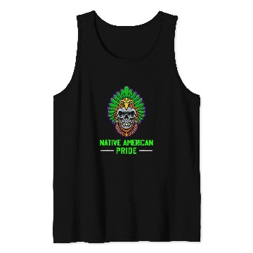 Discover Native American Pride Skull Style Tank Tops