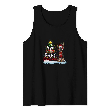 Discover Miniature Pinscher Santa Hat Christmas Light Tank Tops
