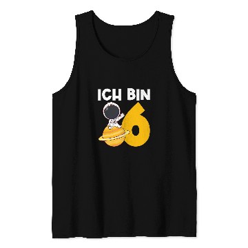 Discover Ich bin 6 6 Geburtstag Astronaut Tank Tops