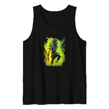 Discover UnDeads Native American Warrior Splatter Graphic Tank Tops