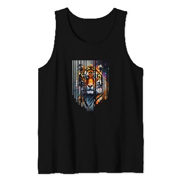 Discover Siberian Tiger with abstract beauty 1 Tank Tops
