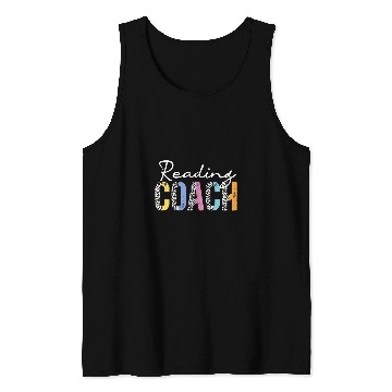 Discover Leopard Reading Specialist Back To School Reading Coach Tank Tops