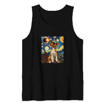 Discover Total Solar Eclipse Wire Hair Fox Terrier 5 Tank Tops