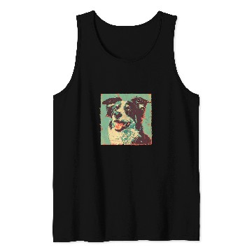 Discover Rustic Border Collie Farm Dog Tank Tops
