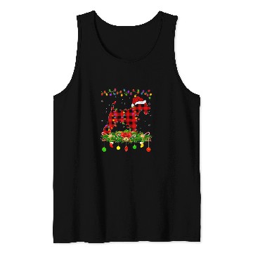 Discover Matching buffalo plaids Wire Fox Terrier Christmas Pajama Tank Tops
