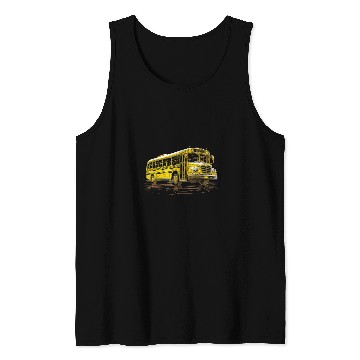Discover School Bus Driver Art 23 Tank Tops