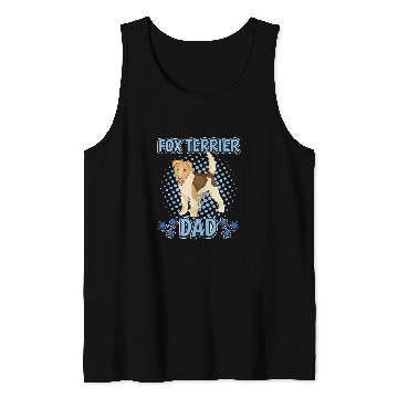 Discover Mens Fox Terrier Dad Daddy Fathers Day Fox Terrier Tank Tops