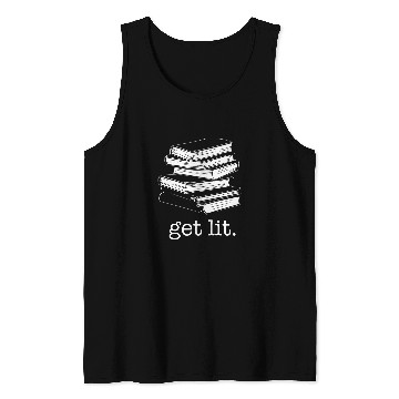 Discover Lets Get Lit Books Tank Tops