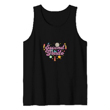 Discover Second Grade Outer Space Planet Galaxy Astronaut Tank Tops