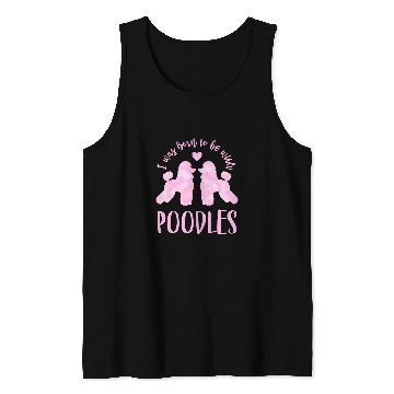 Discover Poodle Lovers 2 Pink Poodles Tank Tops
