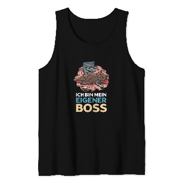Discover Ich bin mein eigener Chef Boss Cat homes Office Tank Tops