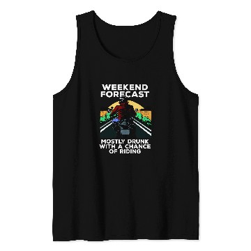 Discover Motorcyclist weekend forecast motorcycle and beer Tank Tops