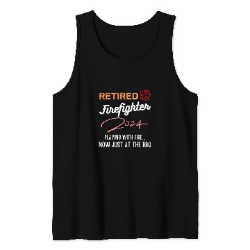 Discover Retired Firefighter 2024 2BBQ Chief Tank Tops