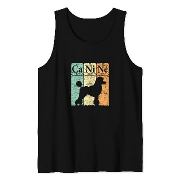 Discover Poodle Dog Periodic Table Elements Dog Lover Canine 3 Tank Tops