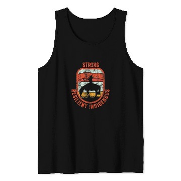 Discover Native American Strong Resilient Indigenous Retro Badge Tank Tops