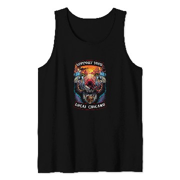 Discover Support Your Local Chicano Motorcycle Biker Skull Tank Tops