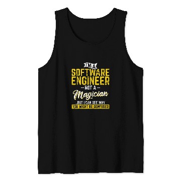 Discover Software Engineer Not A Magician Programmer Developer Coder Tank Tops