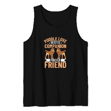 Discover Poodle Love Devoted Companion Forever Friend I Poodle Dog Tank Tops