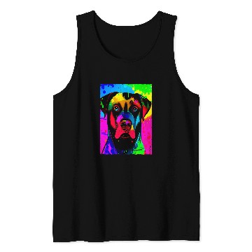 Discover Labrador Lab Dog Labrador Pop Art Design Gradient Tank Tops
