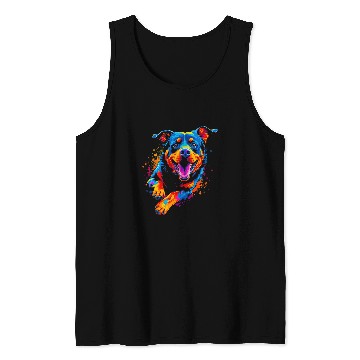 Discover Pop Art Design Rottweiler Tank Tops