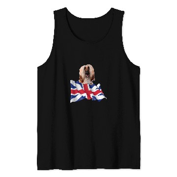 Discover Union Jack Flag Dog Afghan Hound 2 Tank Tops