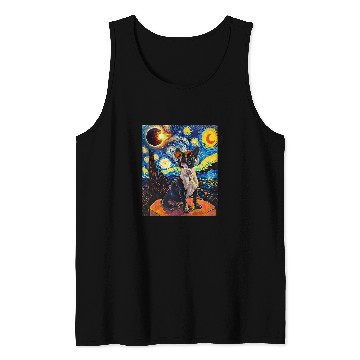 Discover Total Solar Eclipse Boston Terrier Dog Tank Tops