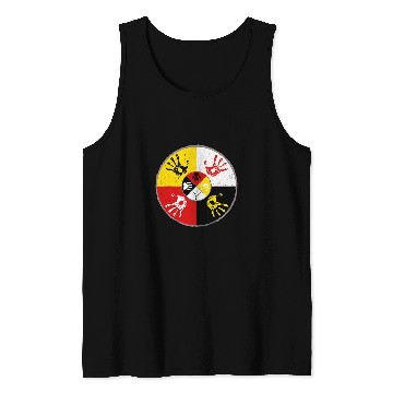 Discover Native Americans medicines Wheel MMIW Hand Tank Tops