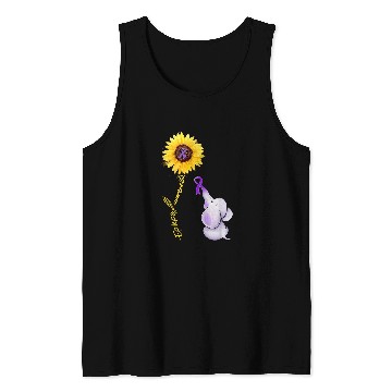 Discover purple ribbon elephant sunflower epilepsy awareness Tank Tops