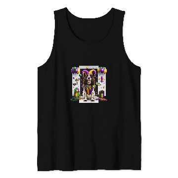 Discover Mardi Gras English Springer Spaniel Dog Tank Tops