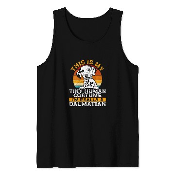 Discover This Is My Tiny Human Costume IM Really A Dalmatian Back Tank Tops