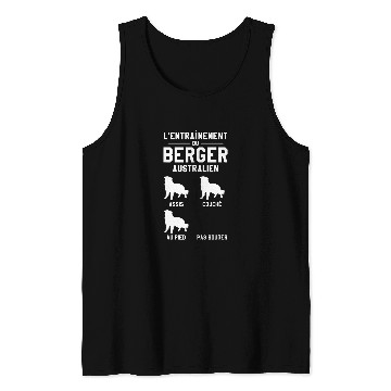 Discover Training of the Australian Shepherd Sitting Lying Down Tank Tops
